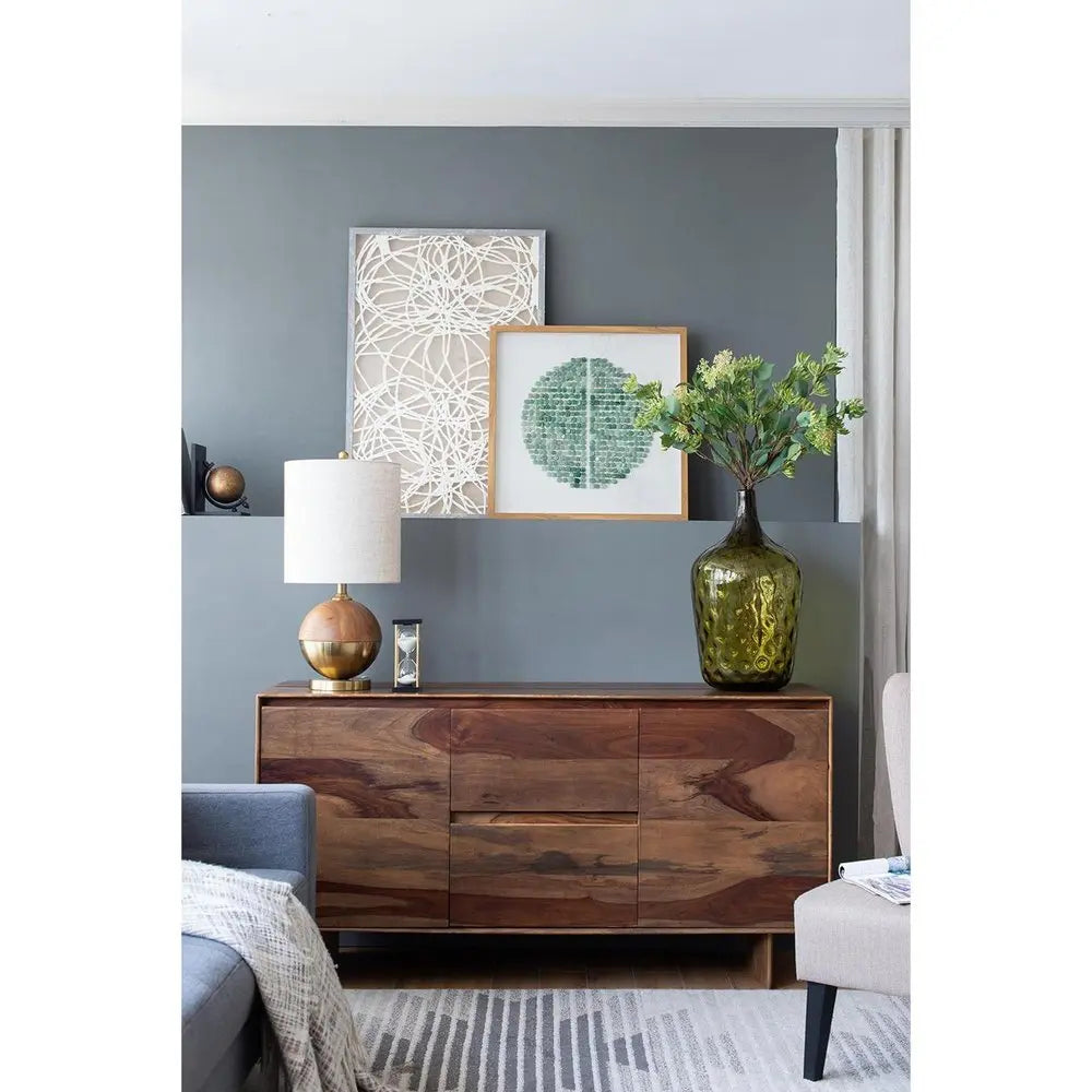 21" Olive Green Hammered Glass Table Vase - NOBLE HOME INTERIORS