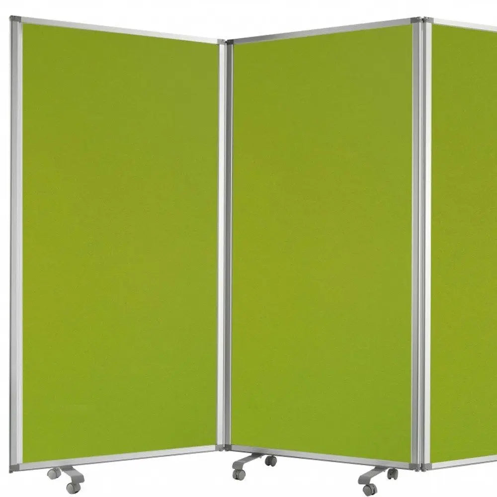 212 X 1 X 71 Green Metal 6 Panel Screen - NOBLE HOME INTERIORS
