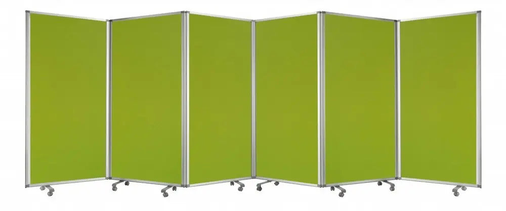 212 X 1 X 71 Green Metal 6 Panel Screen - NOBLE HOME INTERIORS