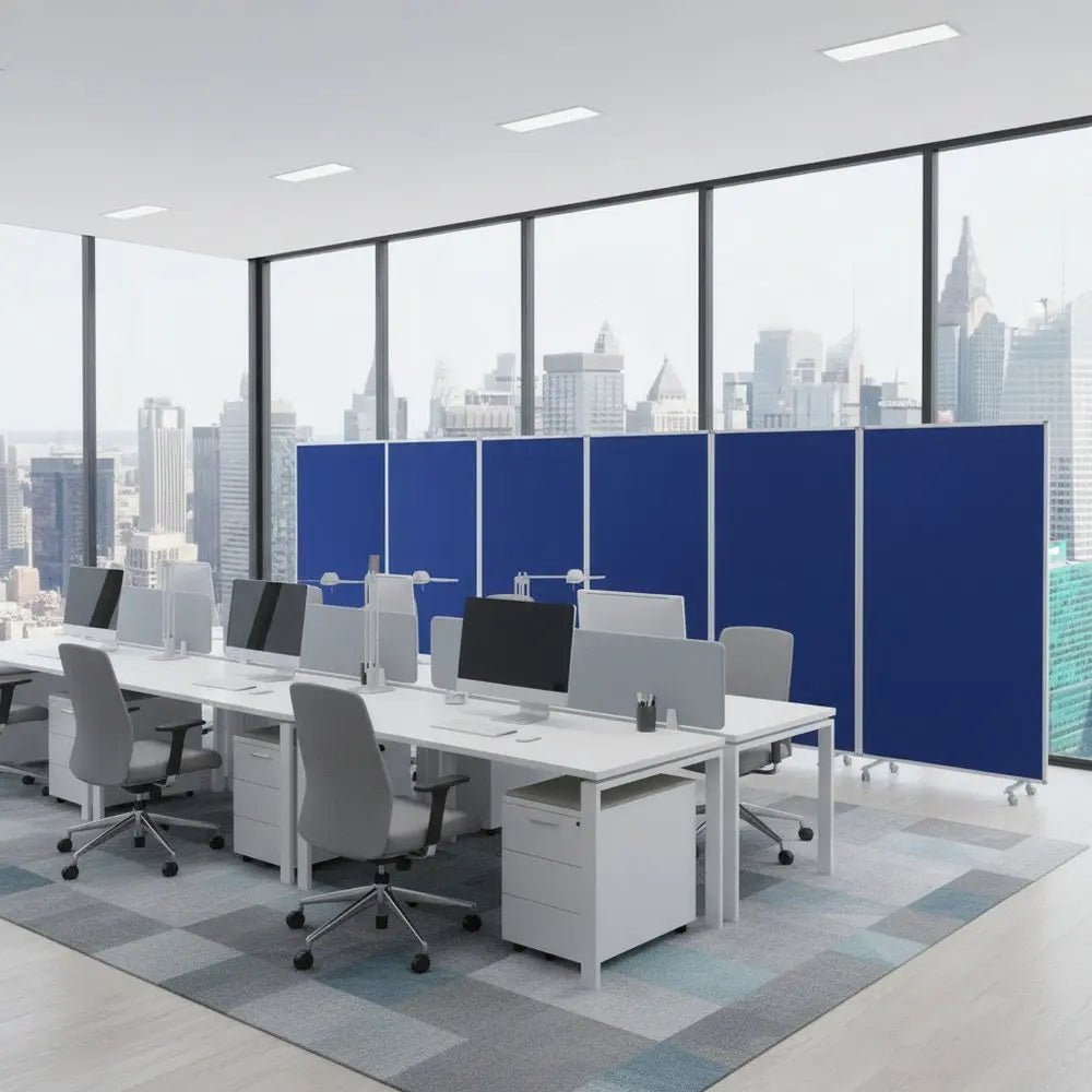 212 X 1 X 71 Green Metal 6 Panel Screen - NOBLE HOME INTERIORS