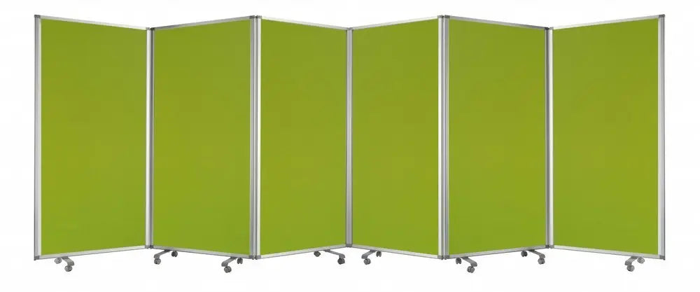 212 X 1 X 71 Green Metal 6 Panel Screen - NOBLE HOME INTERIORS