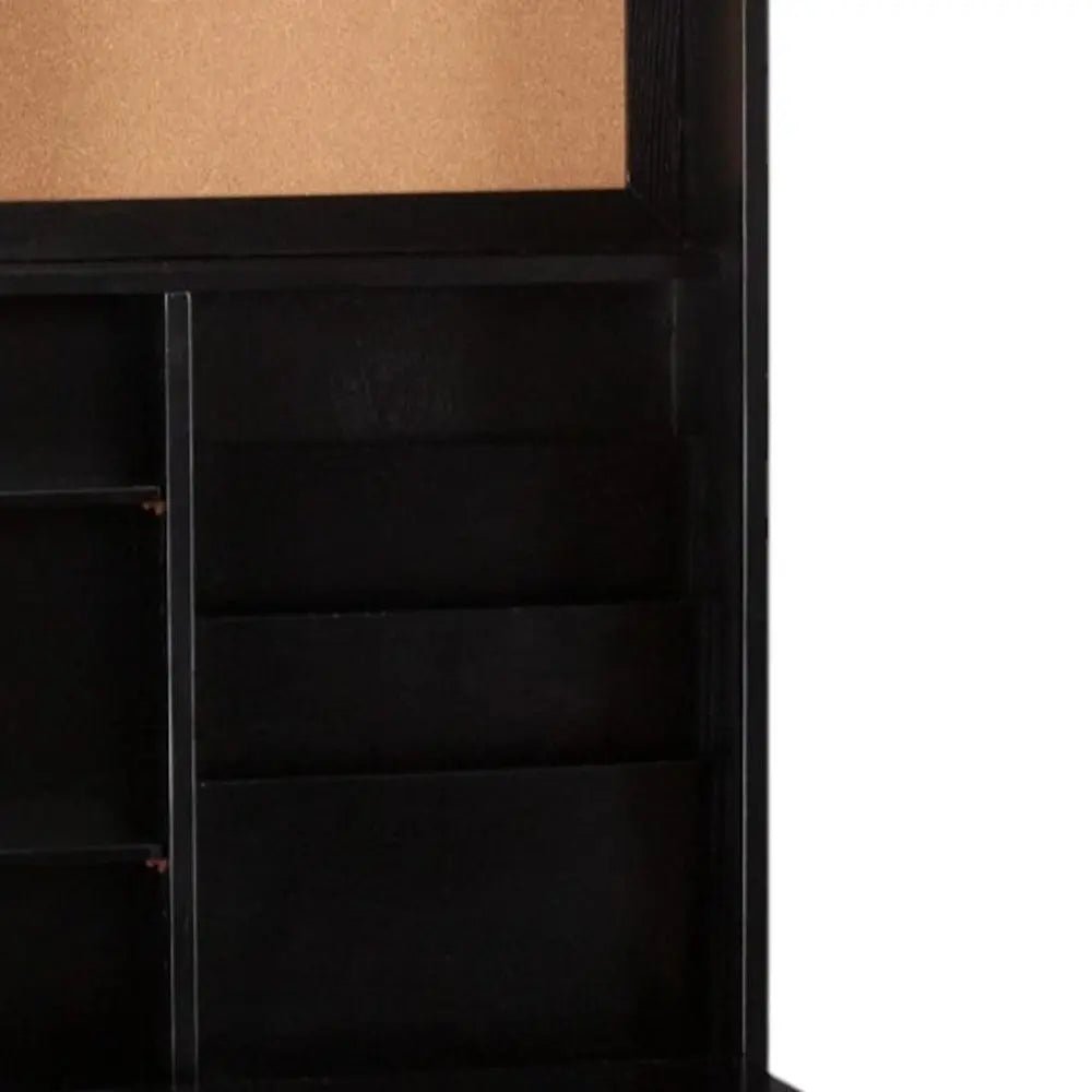 22" Black Secretary Desk - NOBLE HOME INTERIORS