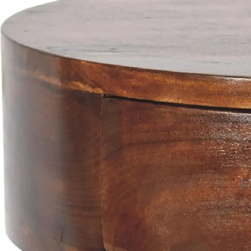 22" Brown Solid Wood One Drawer Floating Nightstand - NOBLE HOME INTERIORS