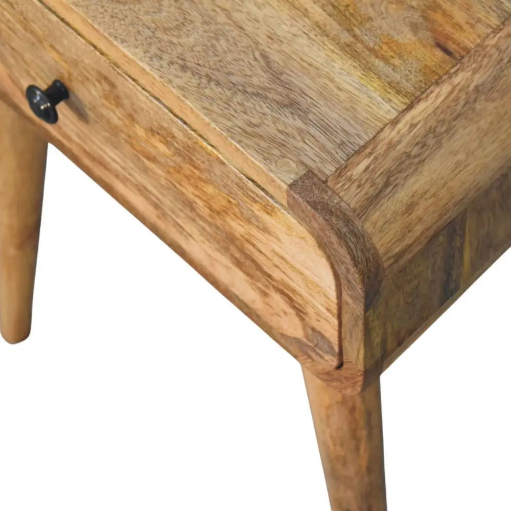 22" Brown Solid Wood One Drawer Nightstand - NOBLE HOME INTERIORS