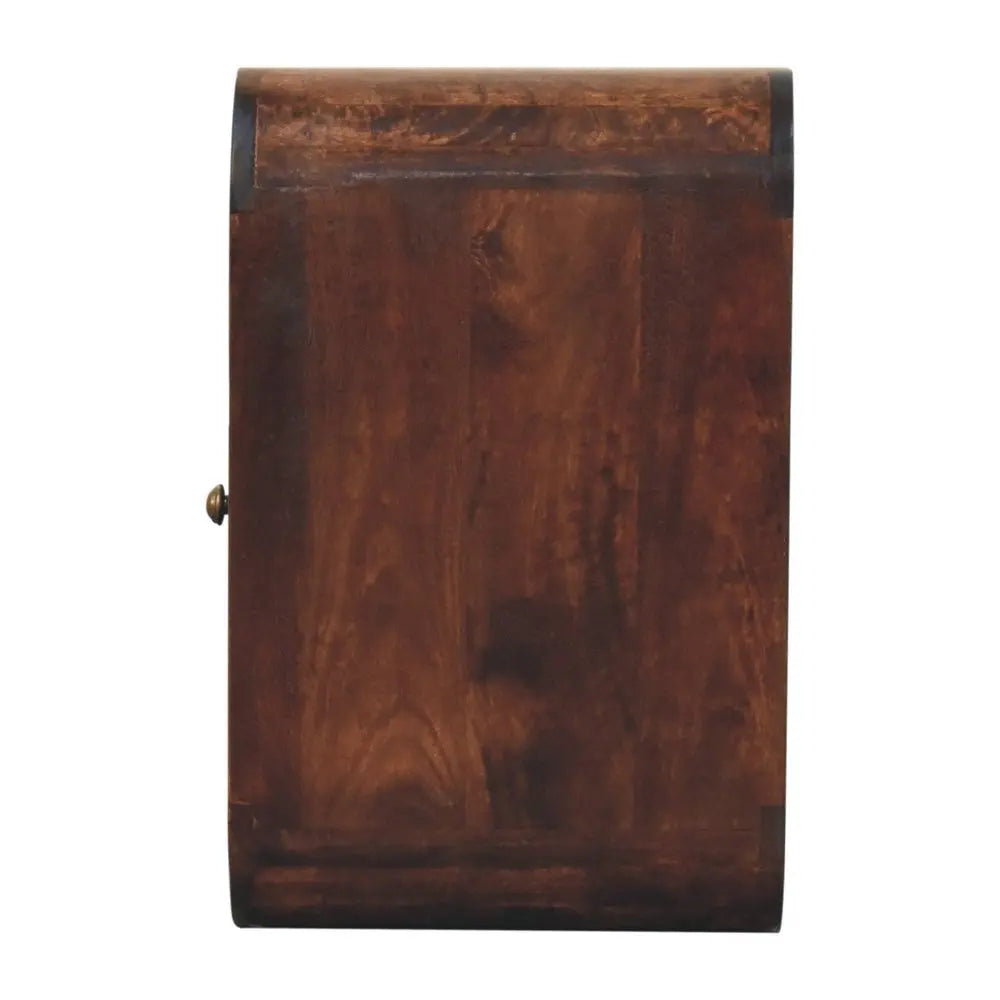 22" Chestnut Solid Wood One Drawer Nightstand - NOBLE HOME INTERIORS