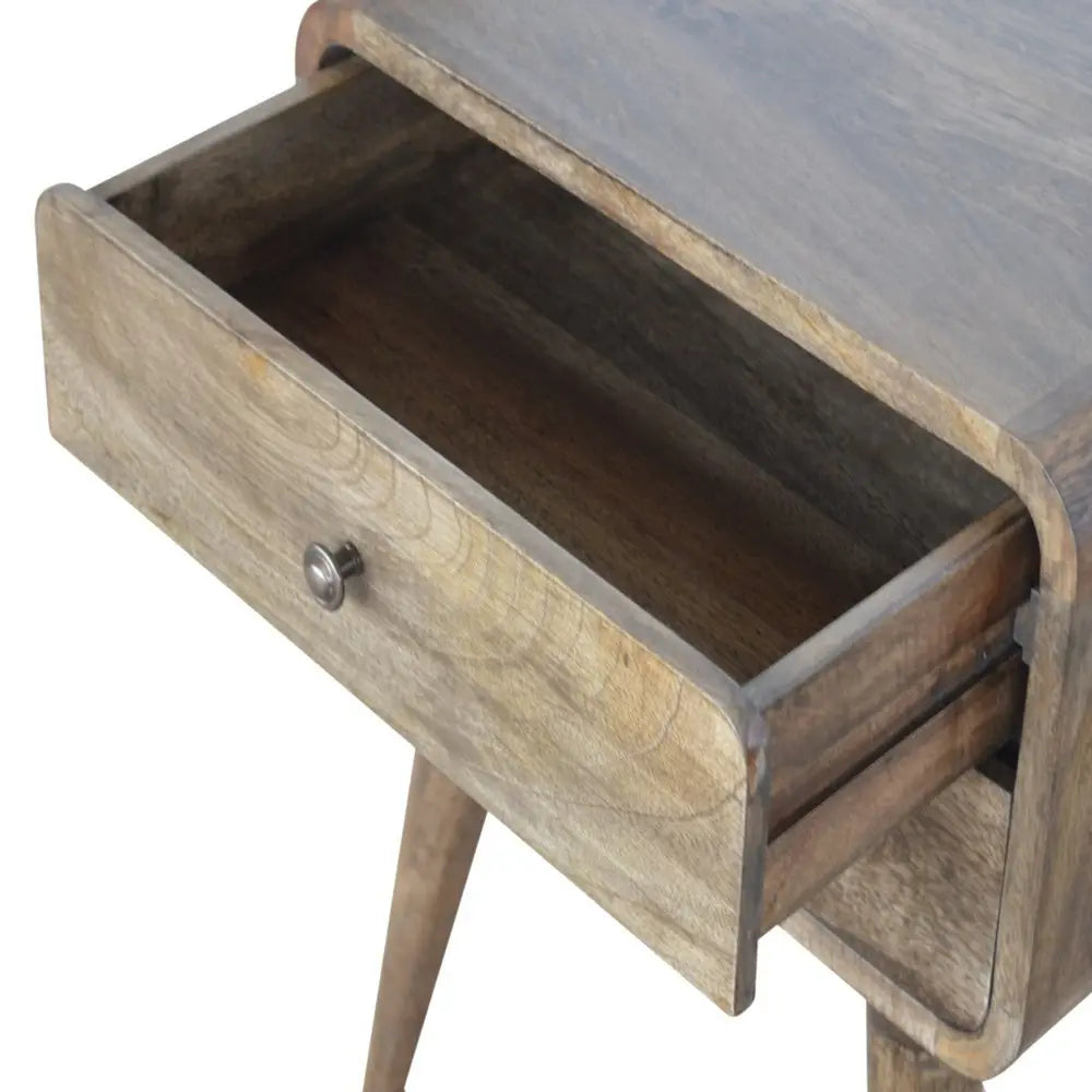 22" Natural Solid Wood Distressed Two Drawer Nightstand - NOBLE HOME INTERIORS