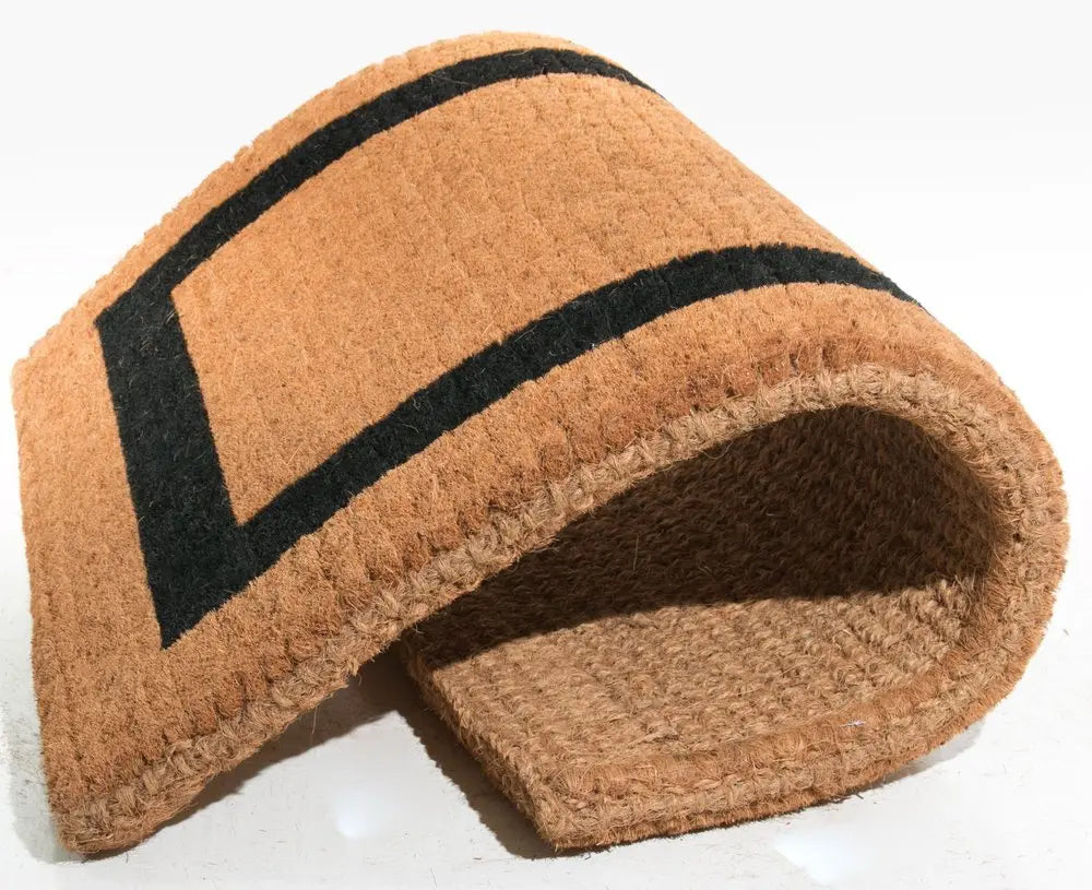 22" X 36" Brown and Black Coir Outdoor Door Mat - NOBLE HOME INTERIORS
