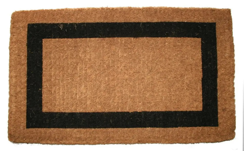 22" X 36" Brown and Black Coir Outdoor Door Mat - NOBLE HOME INTERIORS