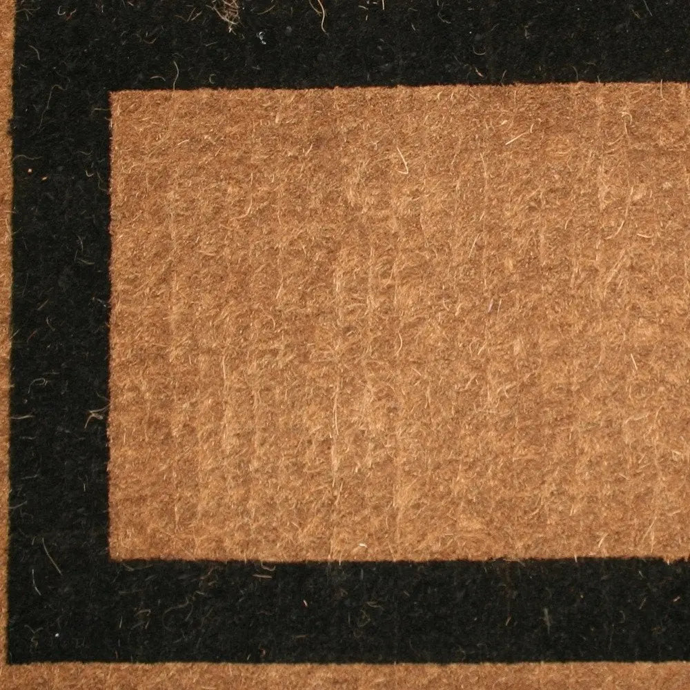 22" X 36" Brown and Black Coir Outdoor Door Mat - NOBLE HOME INTERIORS