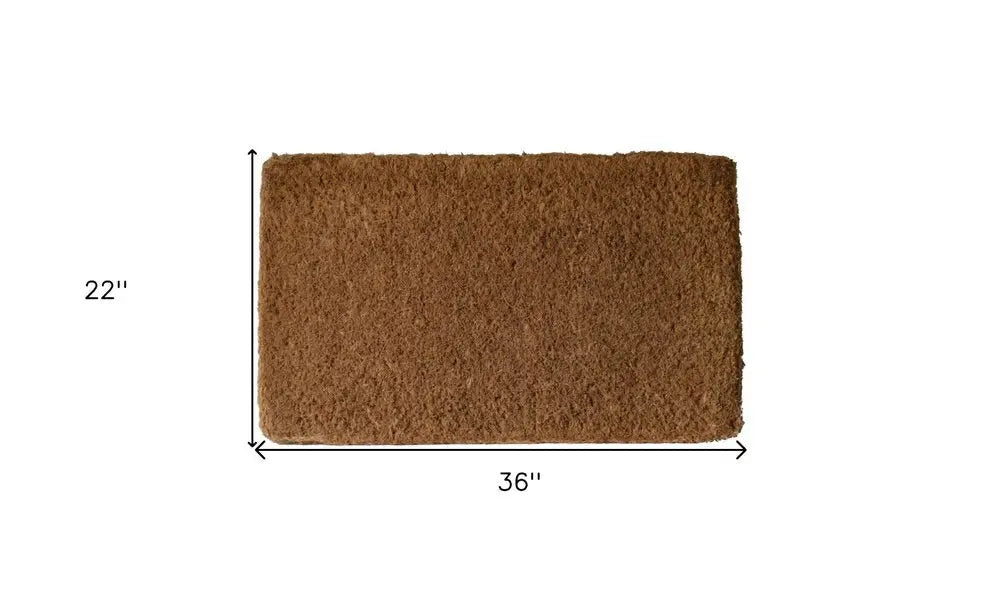 22" X 36" Brown Coir Outdoor Door Mat - NOBLE HOME INTERIORS