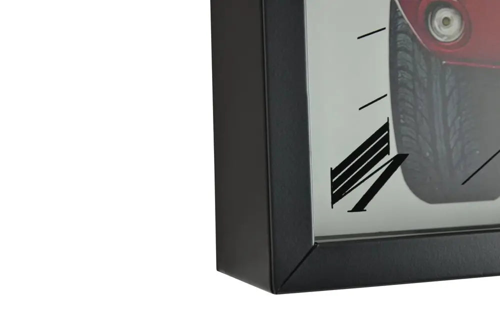 23" Black Red And Silver Metal Silent Analog Exposed Gear Wall Clock - NOBLE HOME INTERIORS