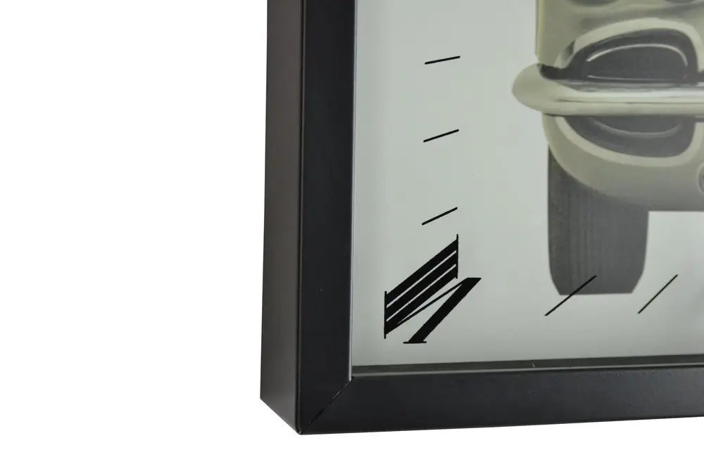 23" Black Silver And White Metal Silent Analog Exposed Gear Wall Clock - NOBLE HOME INTERIORS