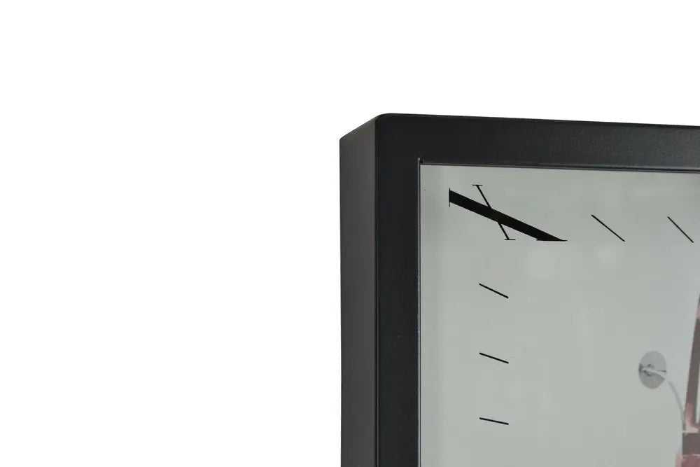 23" Black White And Red Metal Silent Analog Exposed Gear Wall Clock HomeRoots