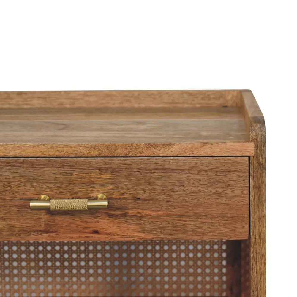 23" Oak Solid Wood One Drawer Nightstand - NOBLE HOME INTERIORS