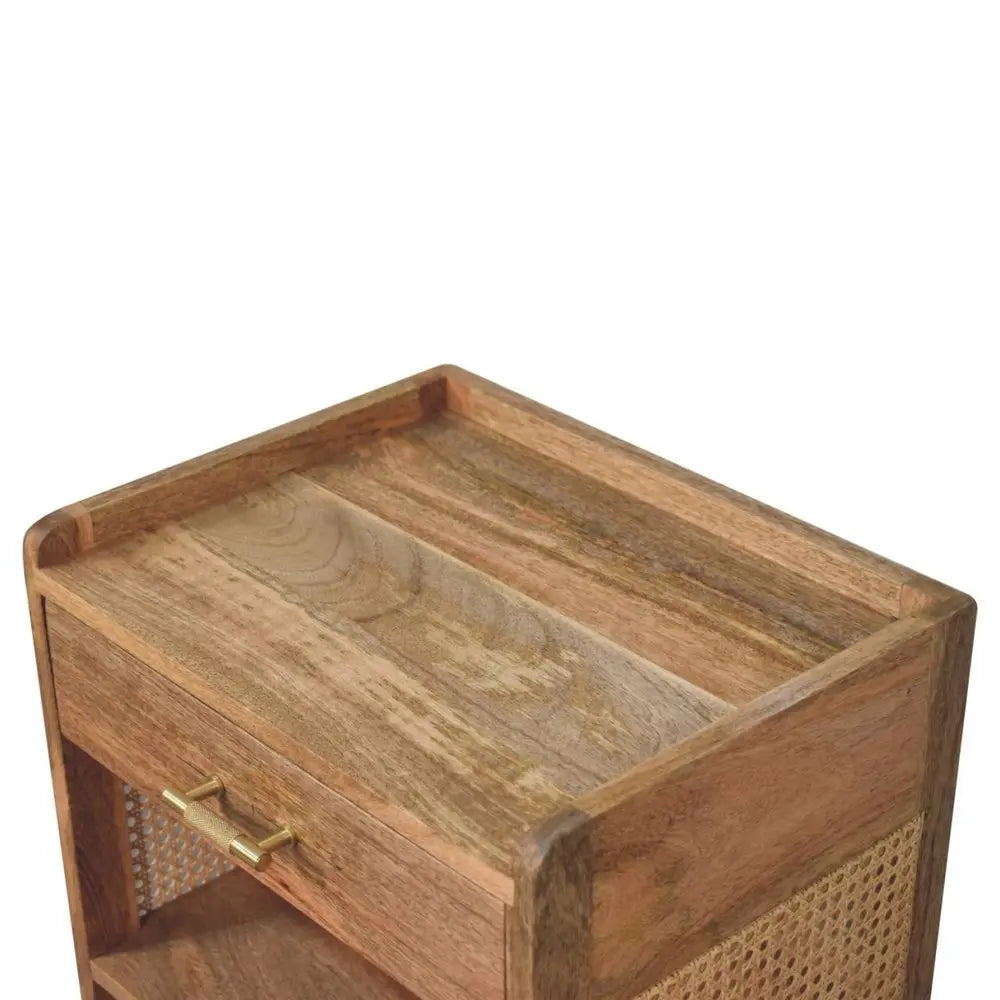 23" Oak Solid Wood One Drawer Nightstand - NOBLE HOME INTERIORS