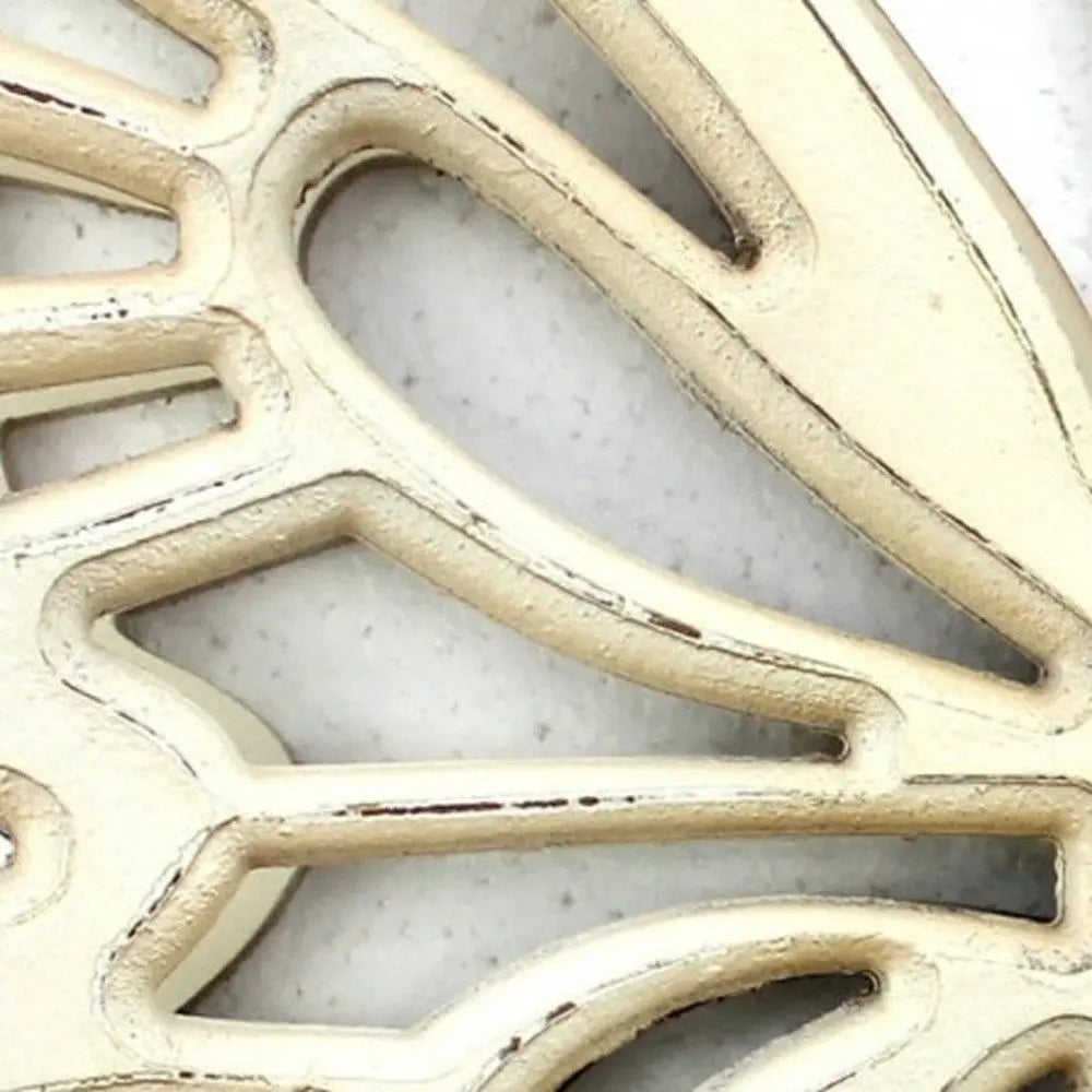 23" X 19" X 4" Gray Rustic Butterfly Wooden Wall Decor - NOBLE HOME INTERIORS