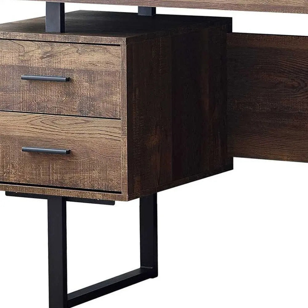 24" Brown and Black With Three Drawers - NOBLE HOME INTERIORS