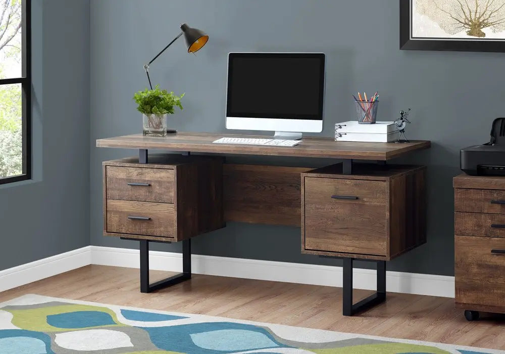 24" Brown and Black With Three Drawers - NOBLE HOME INTERIORS