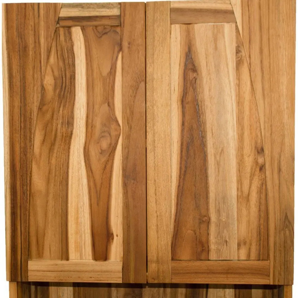 24" Brown Solid Wood Frame Wall Mounted Accent Cabinet - NOVA HOME FURNITURE