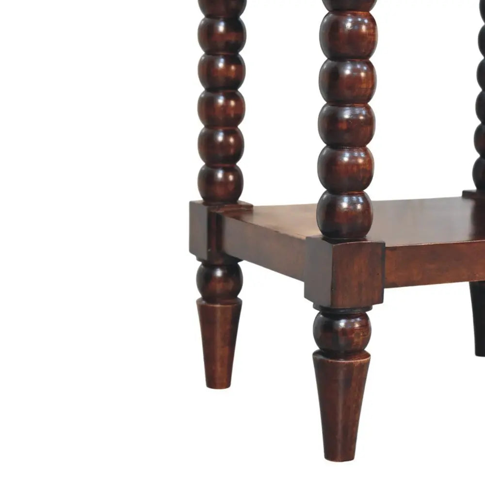 24" Brown Solid Wood Two Drawer Nightstand - NOBLE HOME INTERIORS