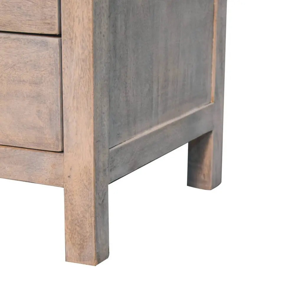 24" Brown Solid Wood Two Drawer Nightstand - NOBLE HOME INTERIORS