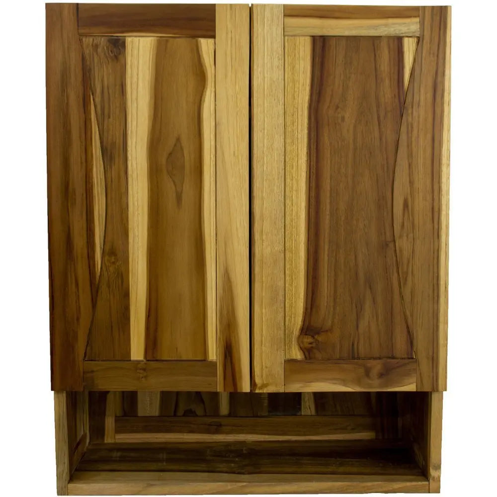 24" Brown Solid Wood Wall Mounted Accent Cabinet - NOVA HOME FURNITURE