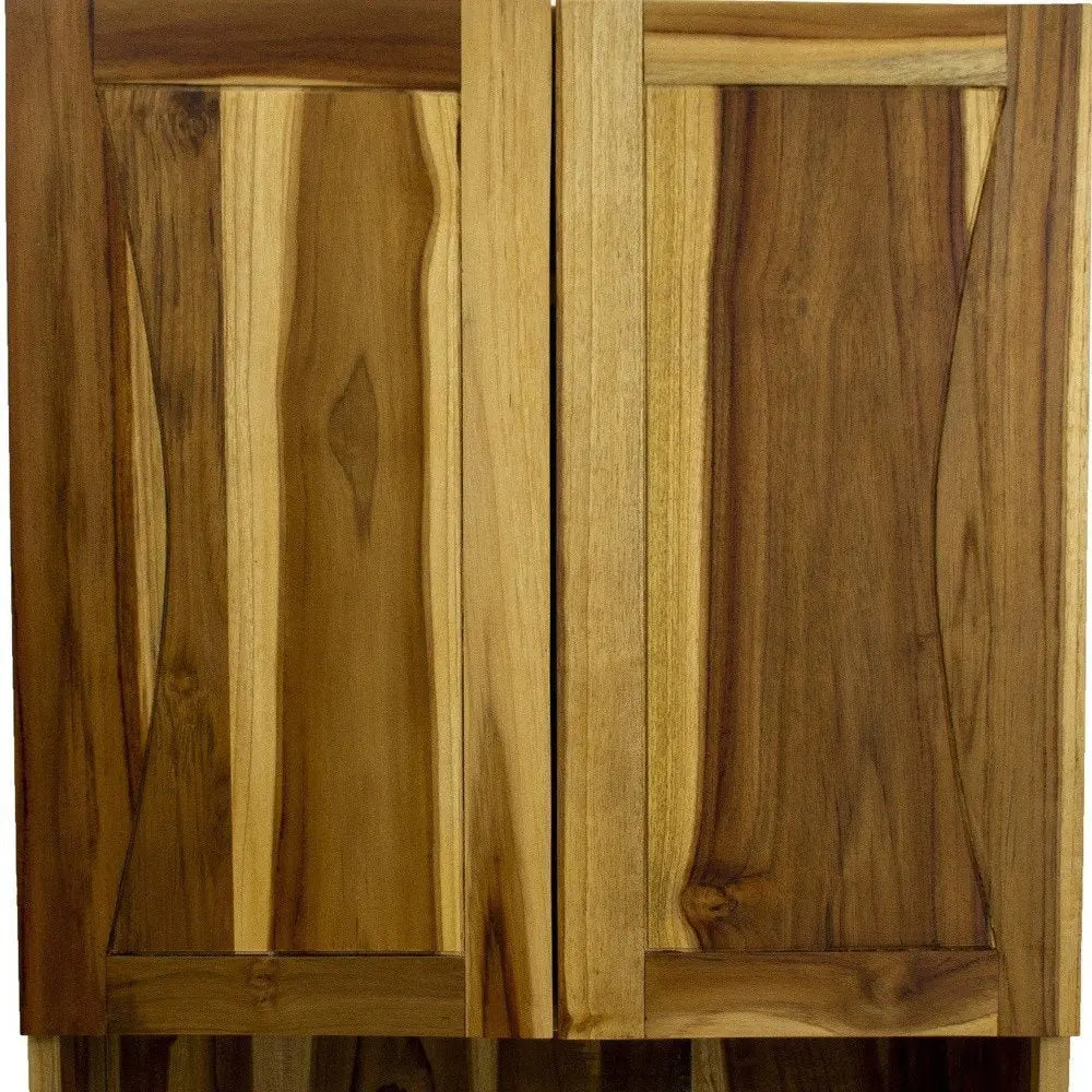 24" Brown Solid Wood Wall Mounted Accent Cabinet - NOVA HOME FURNITURE