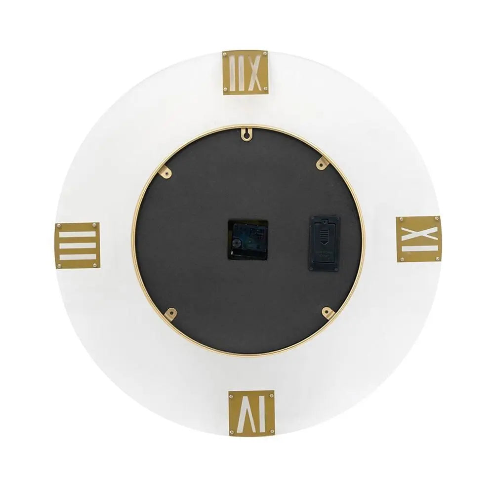 24" Circle Gold Acrylic Analog Wall Clock - NOBLE HOME INTERIORS