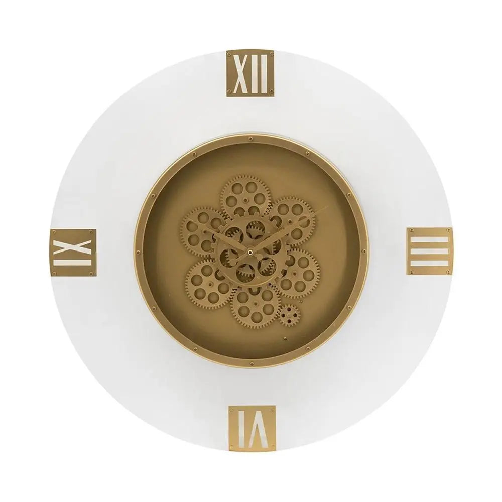 24" Circle Gold Acrylic Analog Wall Clock - NOBLE HOME INTERIORS