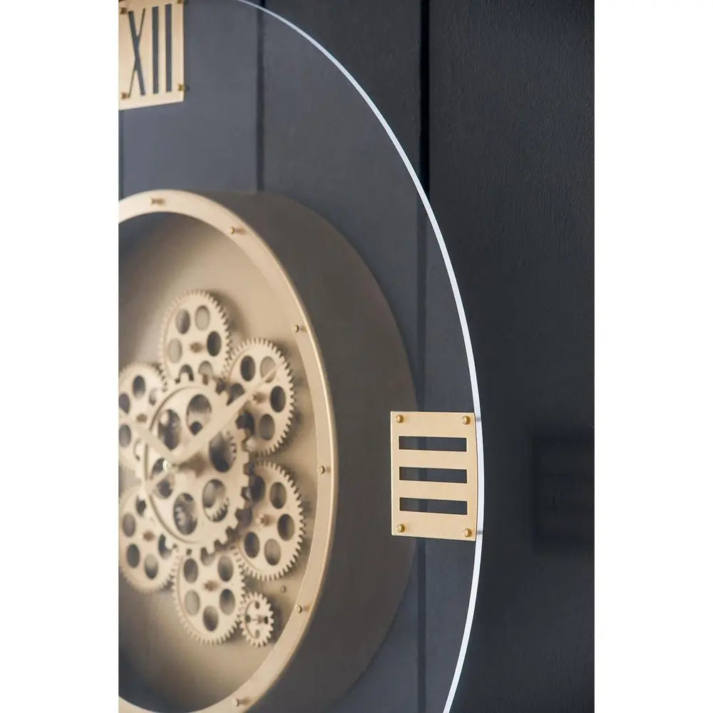 24" Circle Gold Acrylic Analog Wall Clock - NOBLE HOME INTERIORS