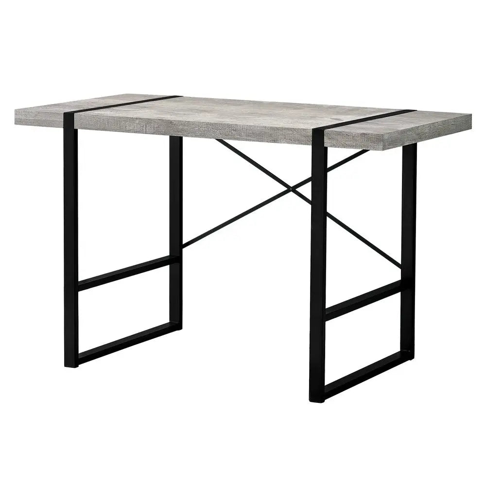 24" Gray and Black Computer Desk - NOBLE HOME INTERIORS