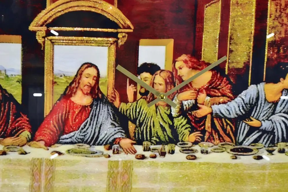 24" Red Green And Blue Solid Wood Silent Analog Wall Clock HomeRoots