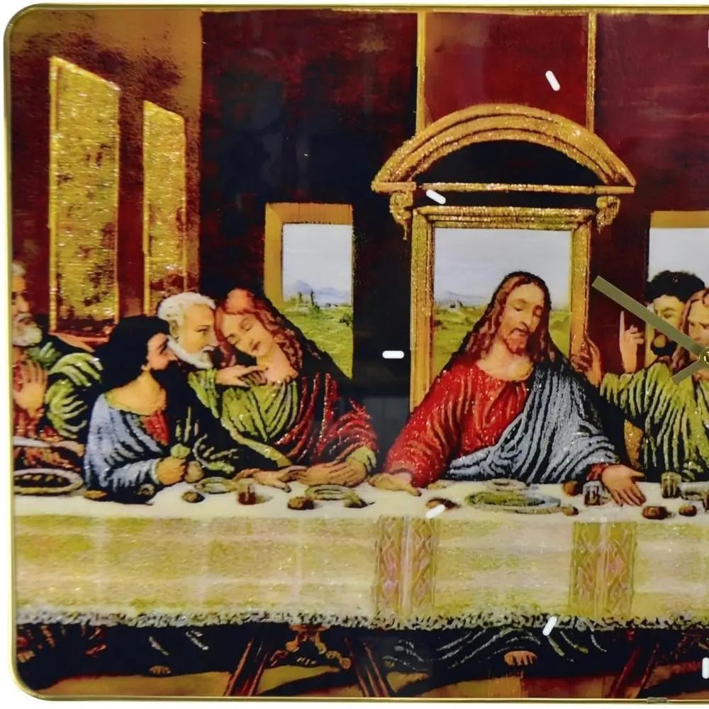 24" Red Green And Blue Solid Wood Silent Analog Wall Clock HomeRoots