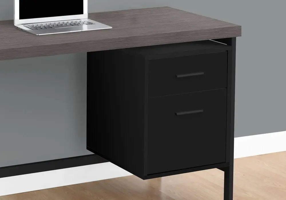 24" White and Silver Computer Desk With Two Drawers - NOBLE HOME INTERIORS