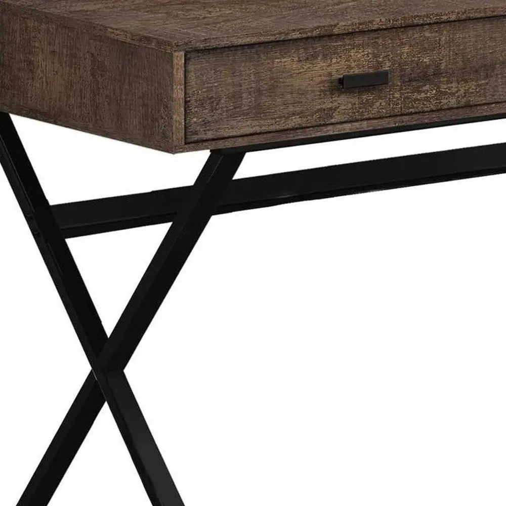 24" White and Silver Computer Desk With Two Drawers - NOBLE HOME INTERIORS