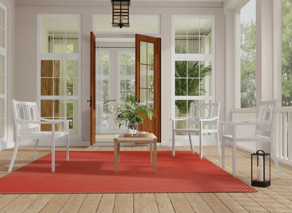 24" White Steel Geo Back Outdoor Arm Chair - NOBLE HOME INTERIORS