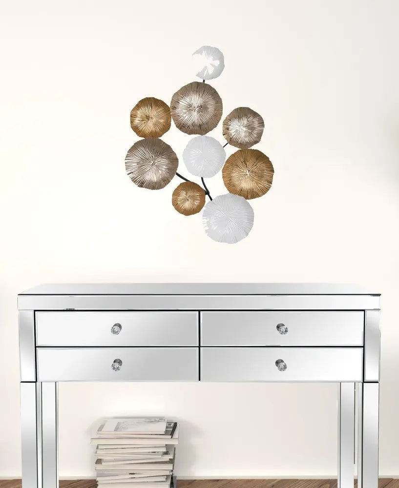 24" X 2" Gold Metal Novelty Hanging Dimensional Sculpture - NOBLE HOME INTERIORS