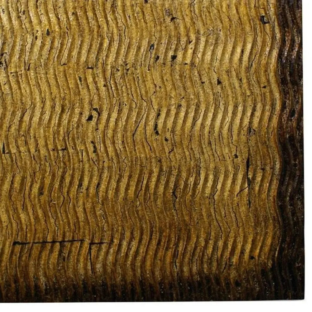 24" X 24" X 1" Raw Wood Look Silver Finish Square Wall Art Medium - NOBLE HOME INTERIORS