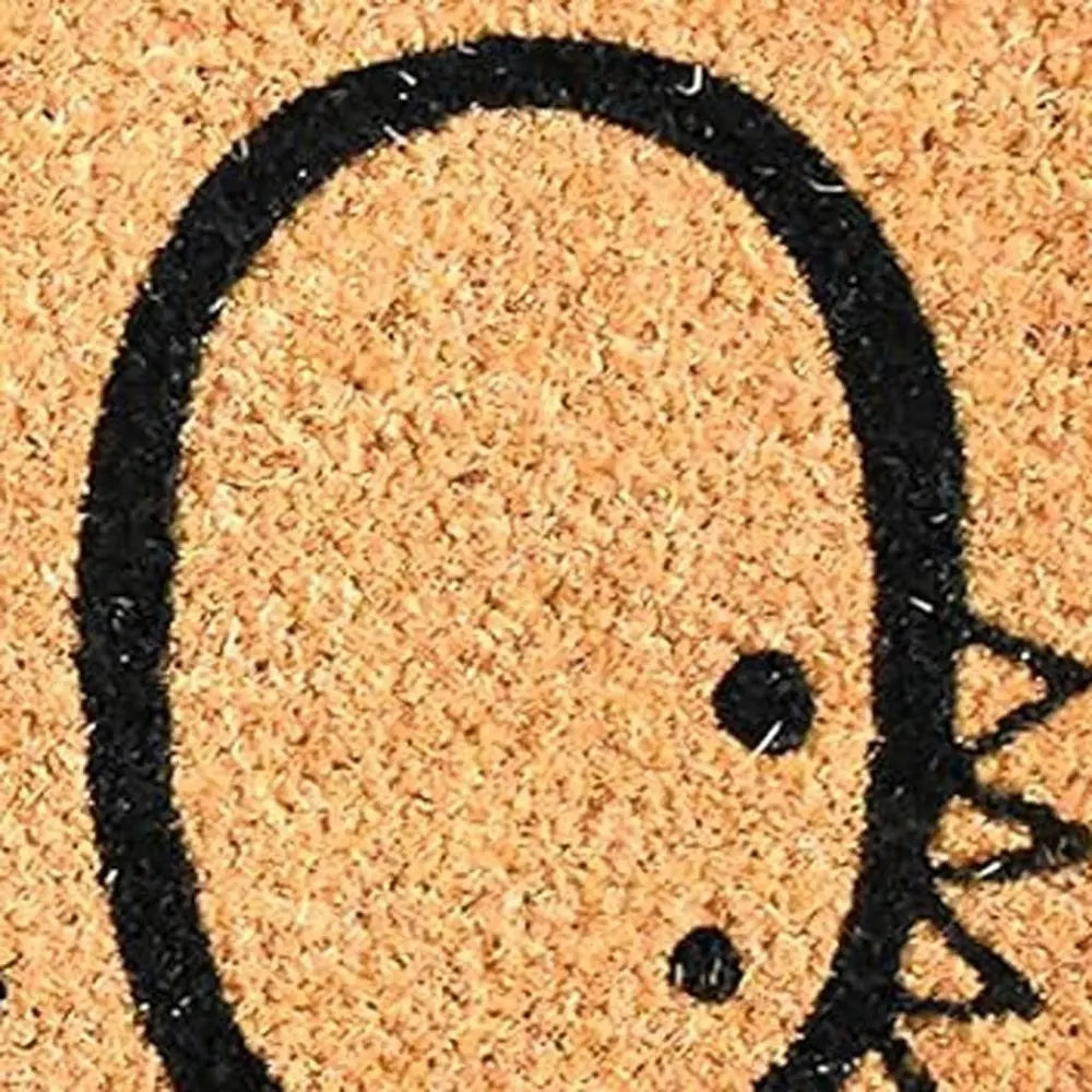 24" X 36" Black And Natural Halloween Halloween Outdoor Coir Door Mat - NOVA HOME FURNITURE