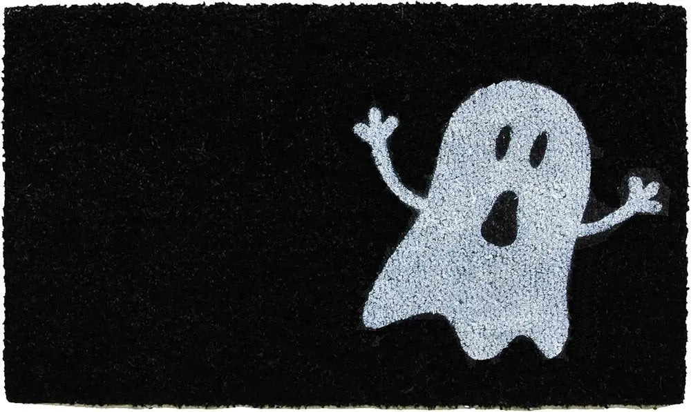 24" X 36" Black And White Halloween Halloween Outdoor Coir Door Mat - NOVA HOME FURNITURE