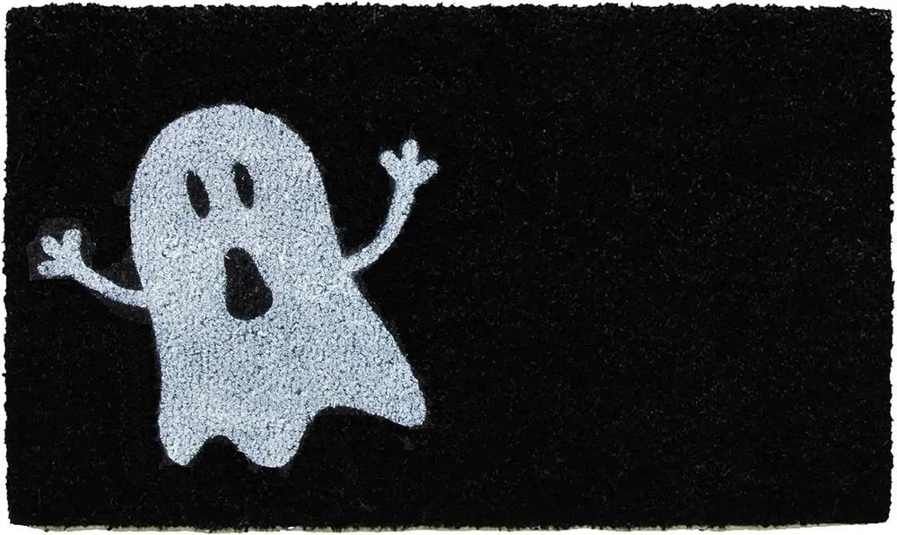 24" X 36" Black And White Halloween Halloween Outdoor Coir Door Mat - NOVA HOME FURNITURE