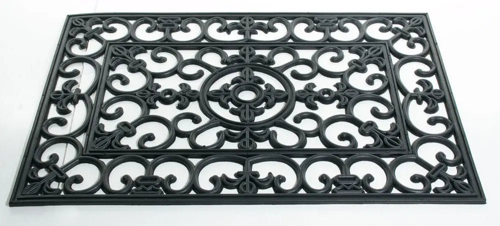 24" X 36" Black Rubber Outdoor Door Mat - NOBLE HOME INTERIORS