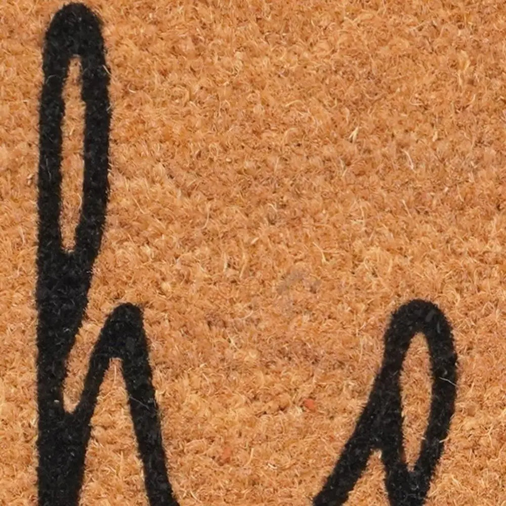 24" X 36" Brown And Black Christmas Outdoor Coir Door Mat - NOVA HOME FURNITURE