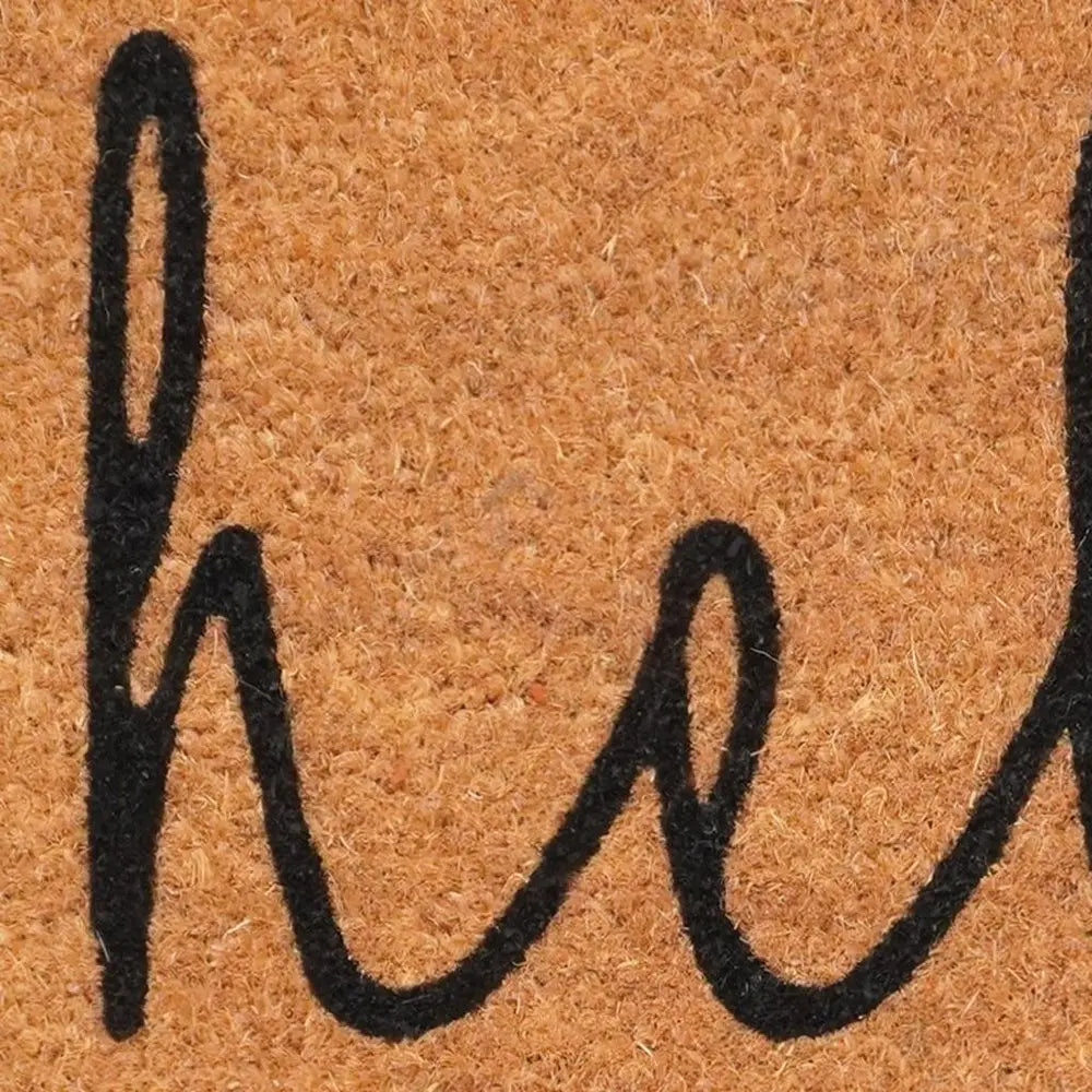 24" X 36" Brown And Black Christmas Outdoor Coir Door Mat - NOVA HOME FURNITURE