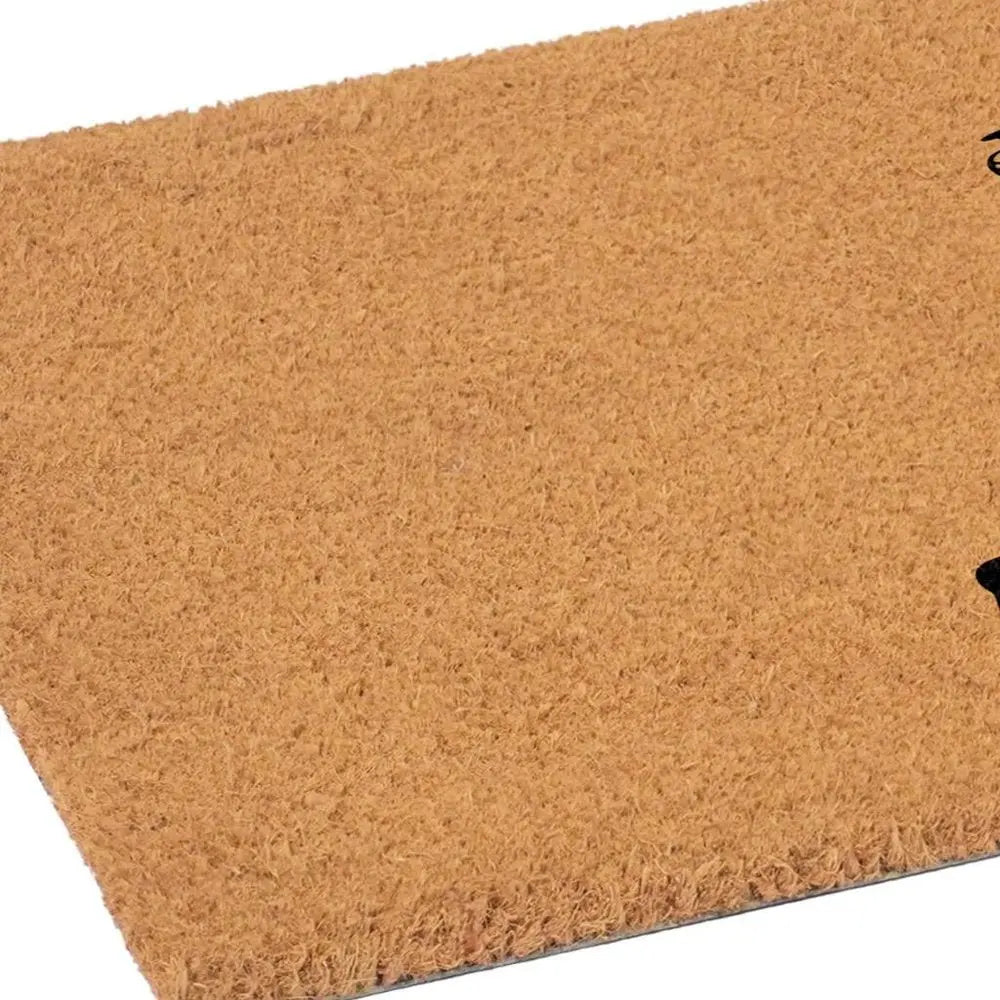 24" X 36" Brown And Black Christmas Outdoor Coir Door Mat - NOVA HOME FURNITURE