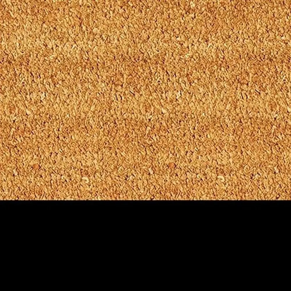 24" X 36" Natural And Black Color Block Hello Outdoor Coir Door Mat - NOBLE HOME INTERIORS