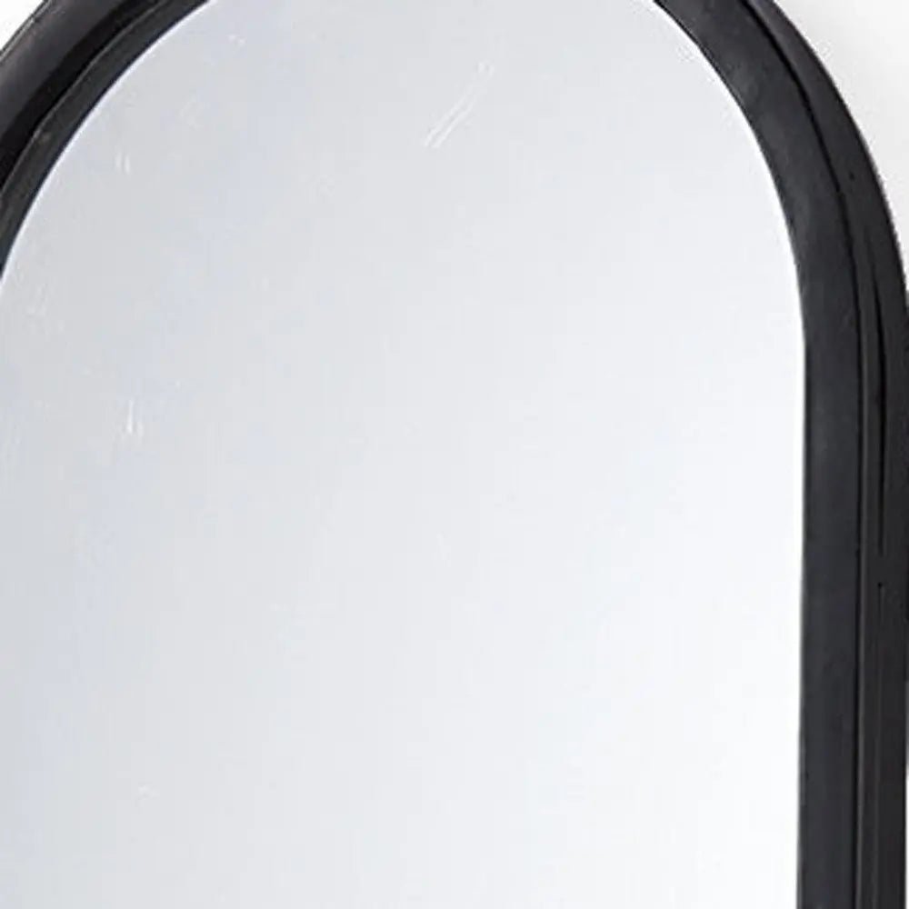 25" Black Mirrored Metal Wall Sconce Candle Holder HomeRoots