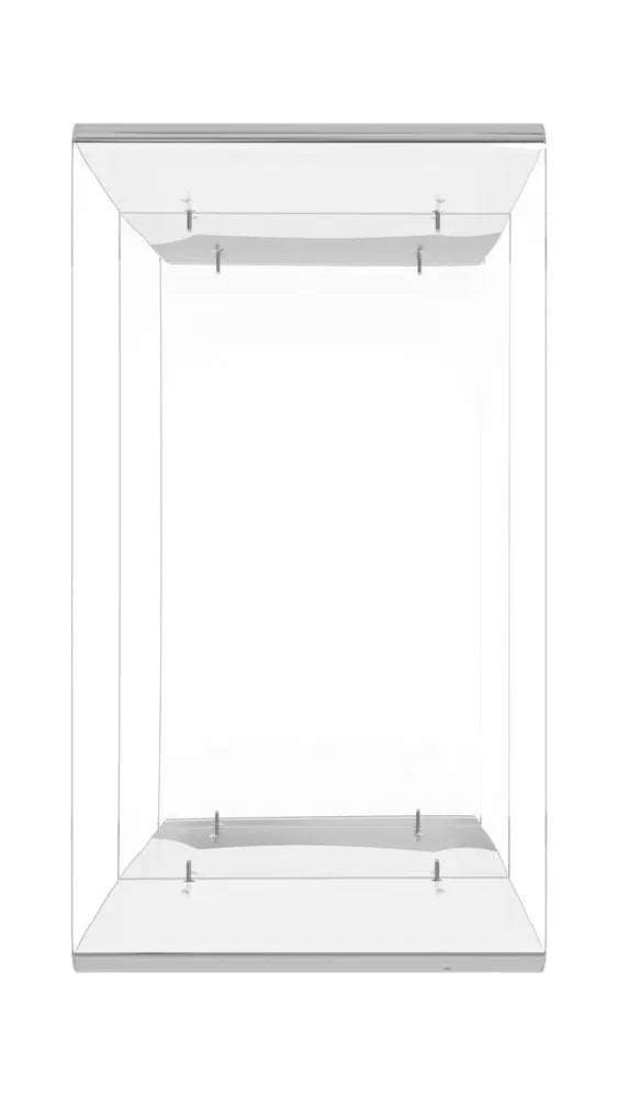 25" Clear Plastic Two Tier Bookcase - NOBLE HOME INTERIORS