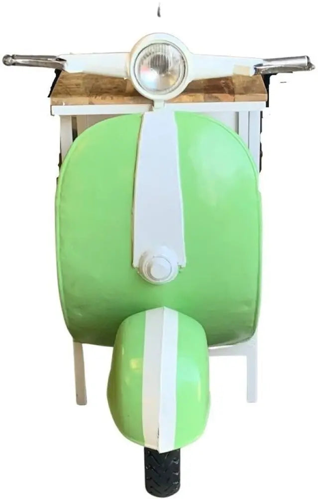 26" Green And White Novelty Scooter Open Cabinet with Two Shelves - NOVA HOME FURNITURE