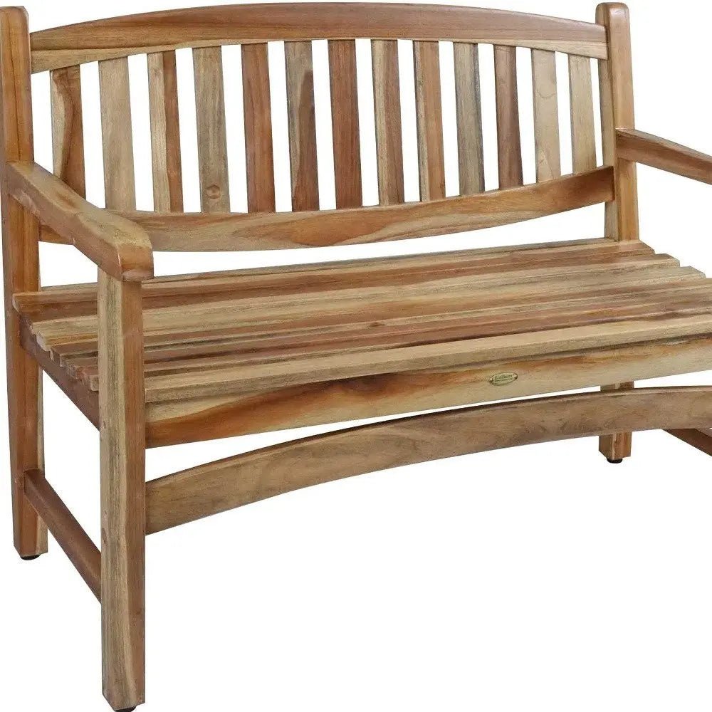 26" Natural Teak Solid Wood Garden Bench - NOBLE HOME INTERIORS